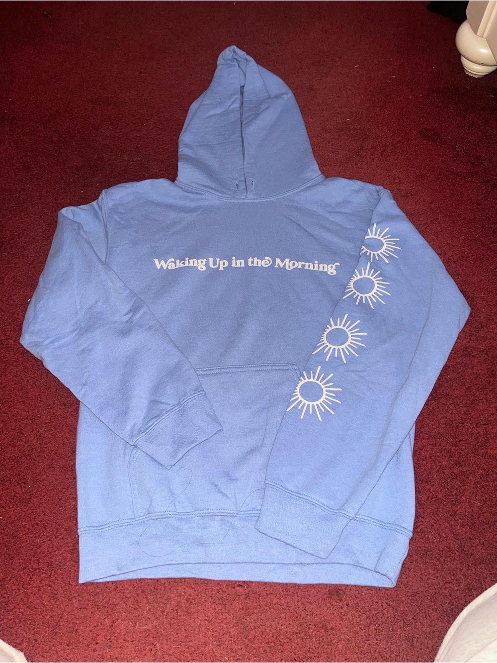 Limited Edition GG x Hazel Boutique Waking Up in the Morning Blue Graphic Hoodie